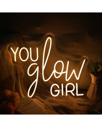 You Glow Girl Yellow Neon LED Sign