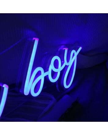 It Is A Boy Blue Neon Sign