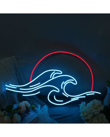 Sunset And Waves Neon Sign