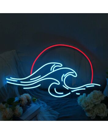 Sunset And Waves Neon Sign