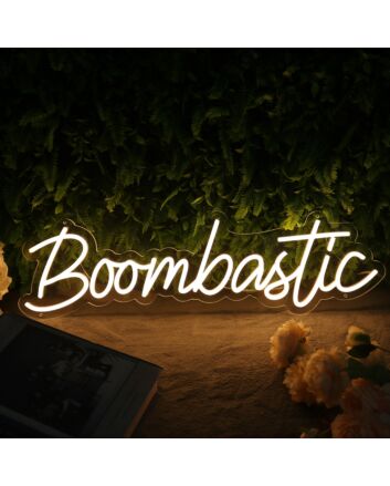 Boombastic Yellow Neon Sign