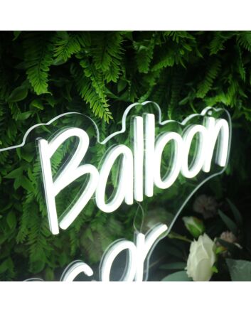 Miami Balloon Decor White Neon Sign