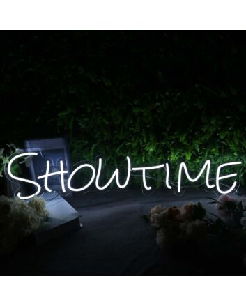 Show Time White Neon Sign