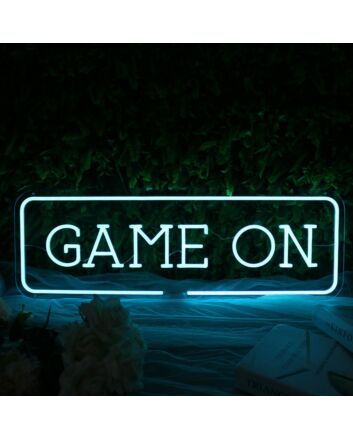 Game On Blue LED Custom Neon Sign