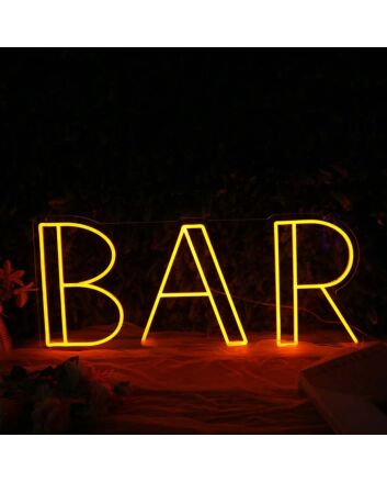 BAR Orange Custom Neon Sign