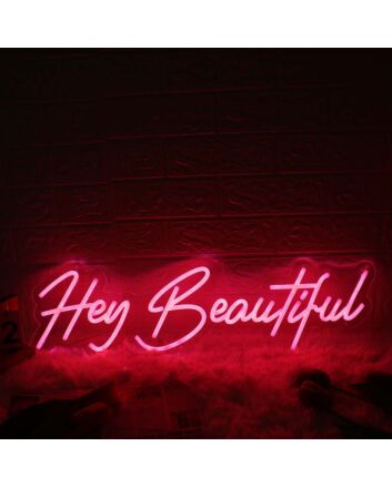 Hey Beautiful Red Neon Sign