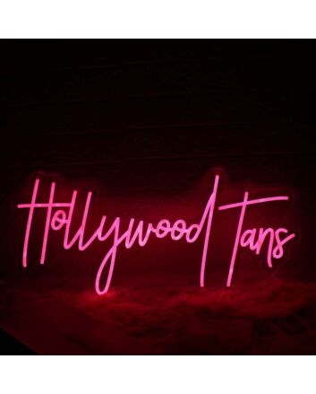Hollywood Fans Pink Neon Sign