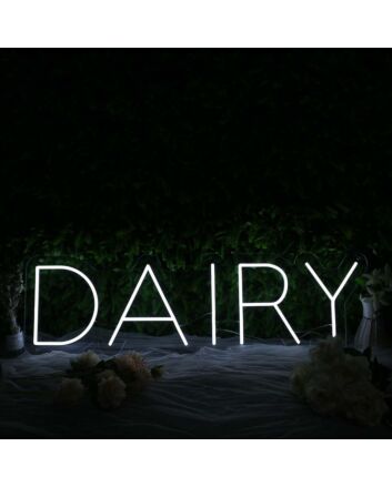 Dairy White Neon Sign