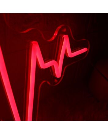 Electrocardiogram Red Neon Sign