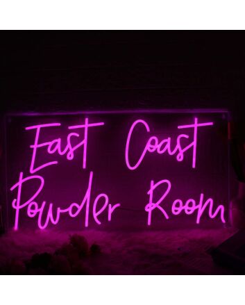 East Coast Pouder Room Pink Neon Sign