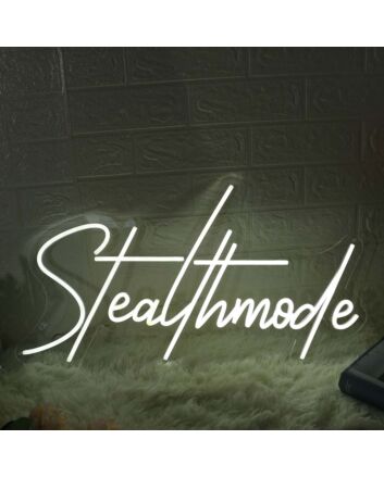 Stealthmode White Neon Sign