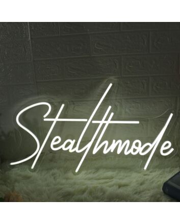 Stealthmode White Neon Sign