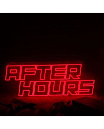 AFTER HOURS Red Neon Sign