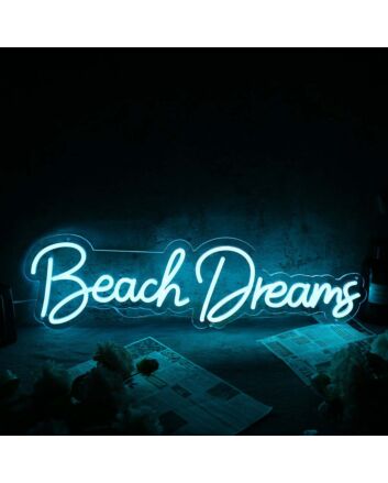 Beach Dreams Blue Neon Sign
