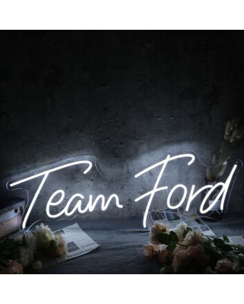 Team Ford White Neon Sign