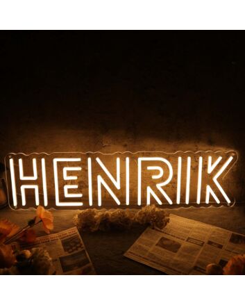 HENRIK Yellow Neon Sign