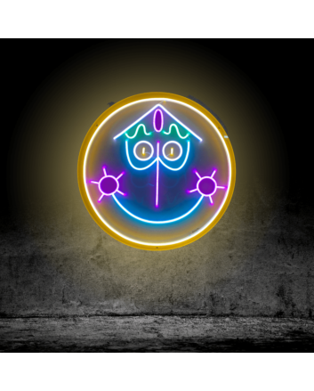 Happy Clock Neon Sign