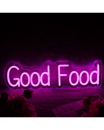 Good Food Pink Neon Sign