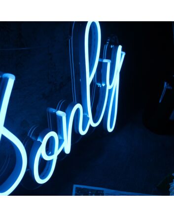 Good Vibes Only Blue Neon Sign