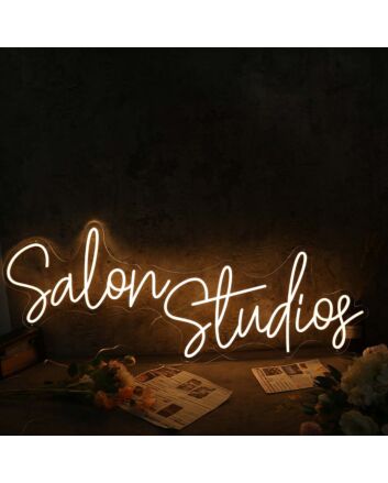 Salon Studios Yellow Neon Sign