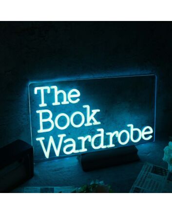 The Book Wardrobe Blue Neon Sign