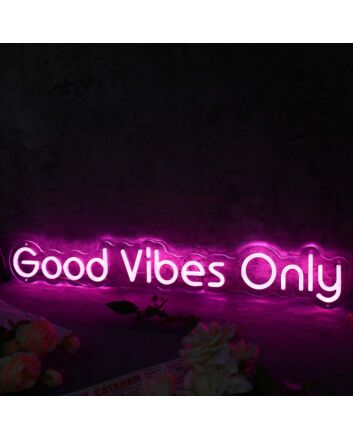 Good Vibes Only Purple Neon Sign