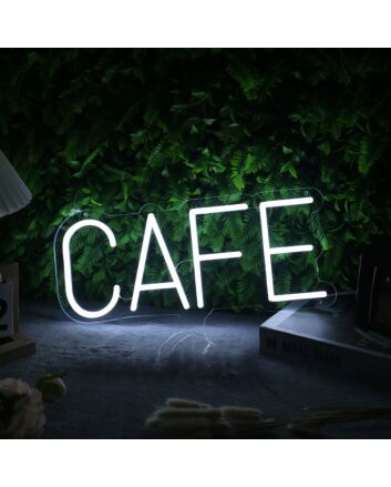 CAFE White Custom LED Neon Sign