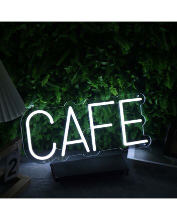 CAFE White Custom LED Neon Sign