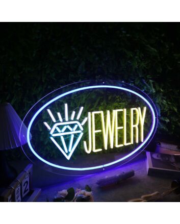 Jewelry With Shining Diamond Custom Neon Sign
