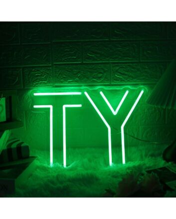 TY Green Custom Neon Sign