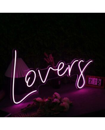 Lovers Purple Neon Sign