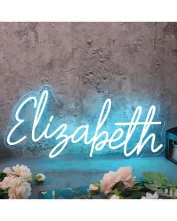 Elisabeth Blue Neon Sign