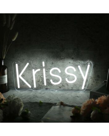 Krissy White Neon Sign