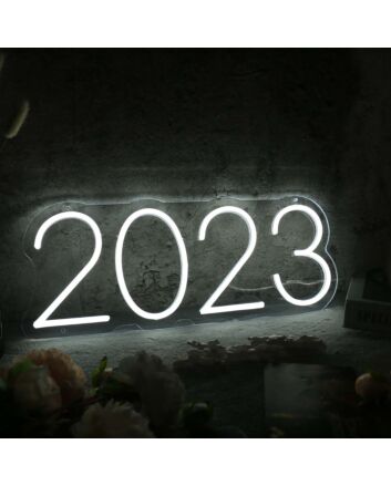 2023 White Neon Sign