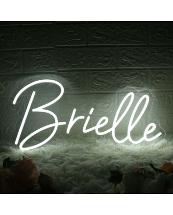 Brielle White Neon Sign