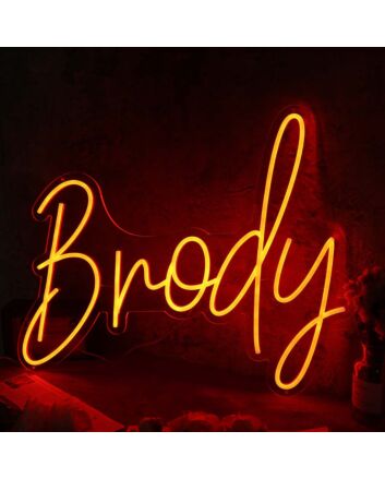 Brody Orange Neon Sign