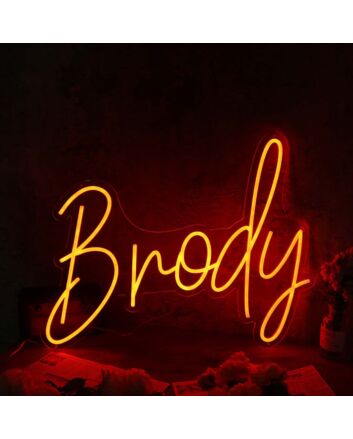 Brody Orange Neon Sign