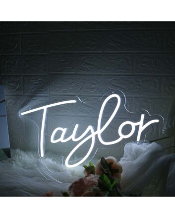 Taylor White Name Neon Sign