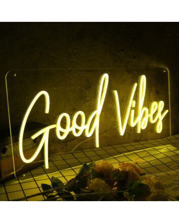 Good Vide Yellow Custom Neon Sign