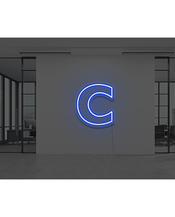 Neon Letter C