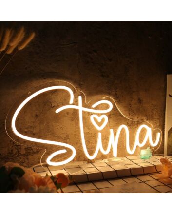 Stina Yellow Neon Sign