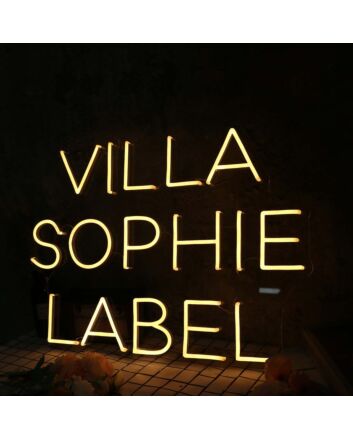 VILLA SOPHIE LABEL Yellow Neon Sign
