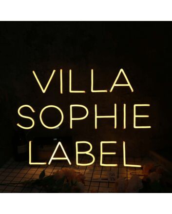 VILLA SOPHIE LABEL Yellow Neon Sign