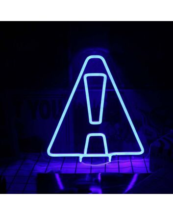 Abstract Letter A Shape Blue Neon Sign
