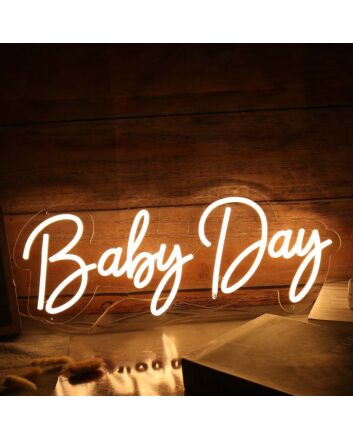 Baby Day Yellow Neon Sign