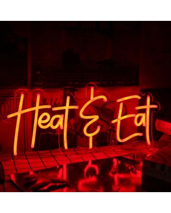 Heat And Eat Red Neon Sign