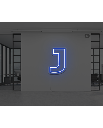 Neon Letter J