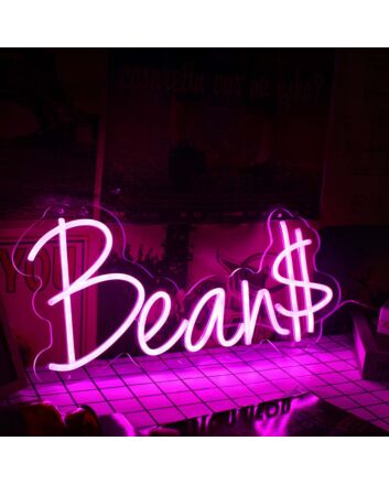 Bean Pink LED Neon Sign