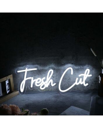 Fresh Cut White Neon Sign