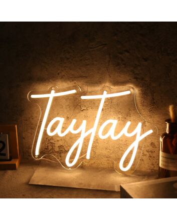 TayTay Yellow Neon Sign